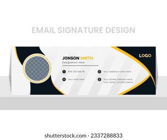 Email signature design template set.  