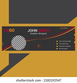 Email signature design template, smooth, clean, modern, unique.