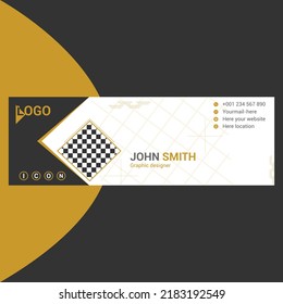Plantilla de diseño de firmas de correo electrónico, lisa, limpia, moderna, única.