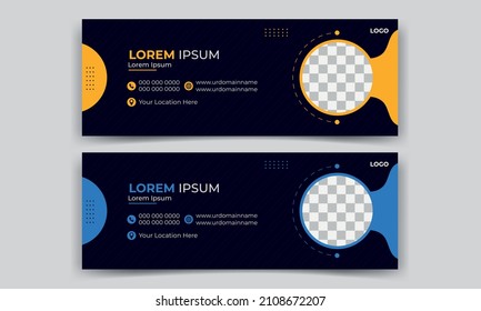 Email Signature Design Template with two color