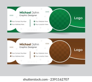 Email Signature Design Template With Use Social Media Cover.