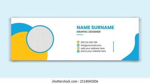 Email signature design template vector