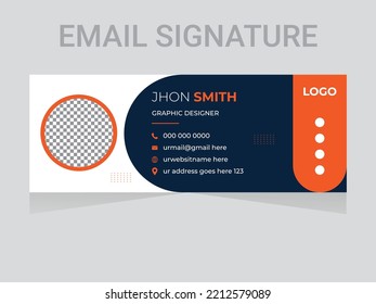 Design-Vorlage für E-Mail-Signaturen. Design-Layout für Vektorwerbung.