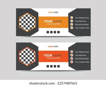 email signature design template, vector design
