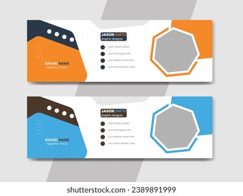 Email signature design template vector file.