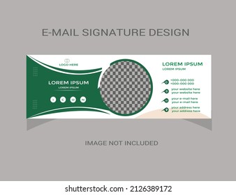 plantilla de diseño de firma de correo electrónico.archivo vectorial completo.