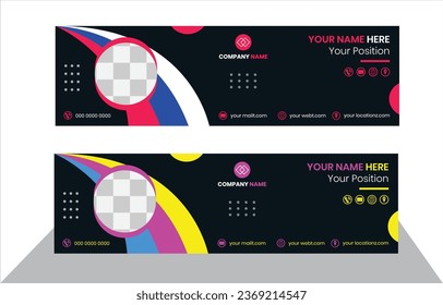 Email Signature Design templet Vector