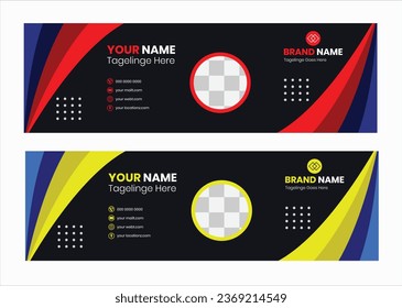 Email Signature Design templet Vector