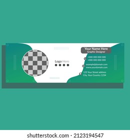 Email Signature Design Vector Template