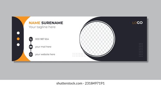 E-mail signature design vector template.