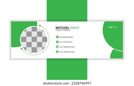 Email Signature Design, Vector Design, Email signature template design