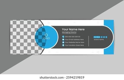email signature design vector template