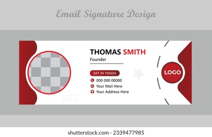 Email signature design.Email signature template