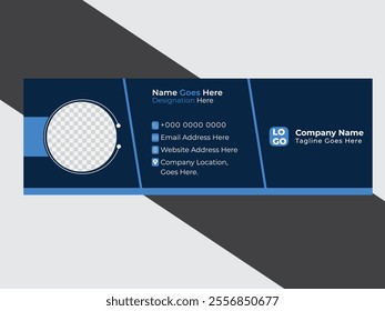 Email Signature Editable Vector Design