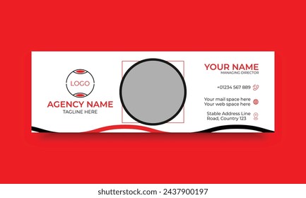 Email signature, emial identity web banner template