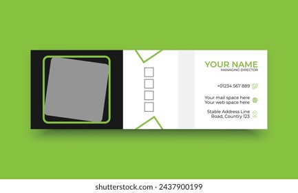 Email signature, emial identity web banner template