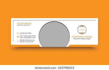Email signature, emial identity web banner template