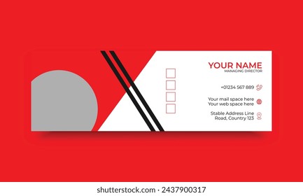 Email signature, emial identity web banner template