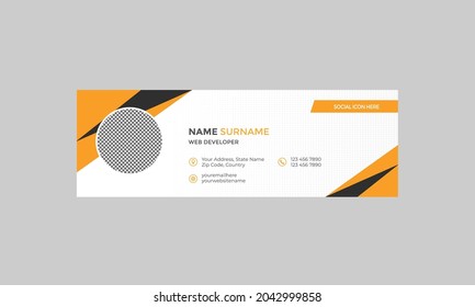 Email Signature, Email Footer Design Template for Corporate or Personal Use