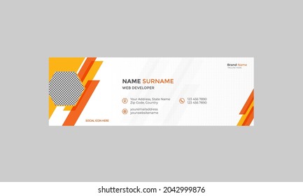 Email Signature, Email Footer Design Template for Corporate or Personal Use