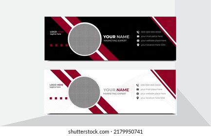 Email signature or email footer design template