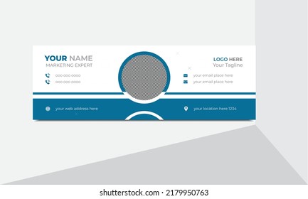Email signature or email footer design template