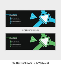 Email signature or email footer and facebook cover template