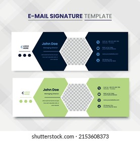 Email Signature or Email Footer and Personal Social Media Cover Design Template