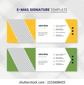 Email Signature or Email Footer and Personal Social Media Cover Design Template