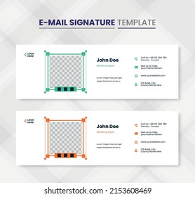 Email Signature or Email Footer and Personal Social Media Cover Design Template