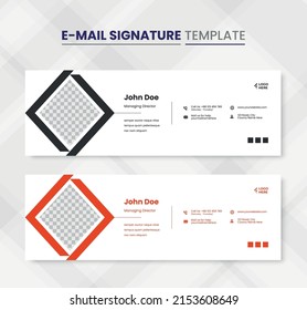 Email Signature or Email Footer and Personal Social Media Cover Design Template