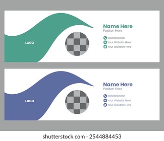  email signature and email footer personal social media cover design
