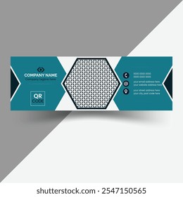 Email signature or email footer and personal social media cover design template