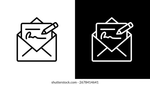 Conjunto de iconos de firma de correo electrónico Colección de estilos múltiples