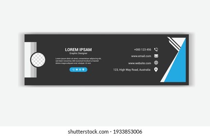 Email signature layout template design.