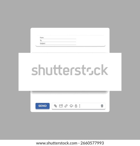 Email signature mockup 3d rendering.
