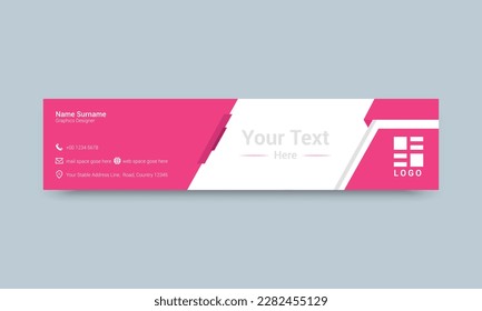 Email signature personal and social web banner template