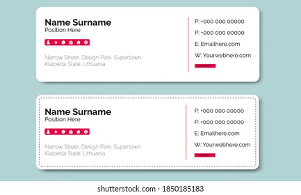 Email Signature, Set of email signature template design, Modern Email Signature template, 