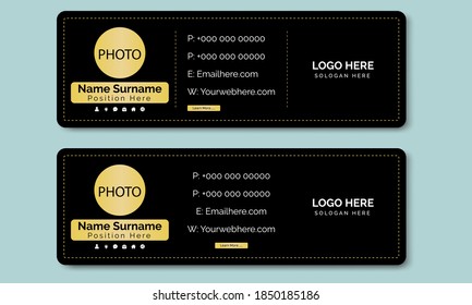 Email Signature, Set of email signature template design, Modern Email Signature template, 