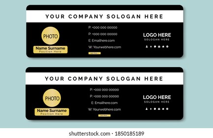 Email Signature, Set of email signature template design, Modern Email Signature template, 