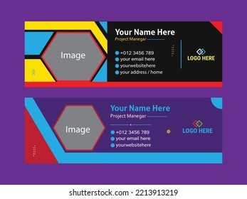 Email signature or social media cover and banner design template
