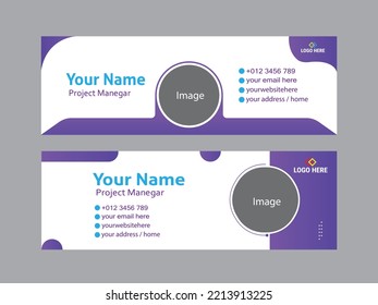 Email signature or social media cover and banner design template