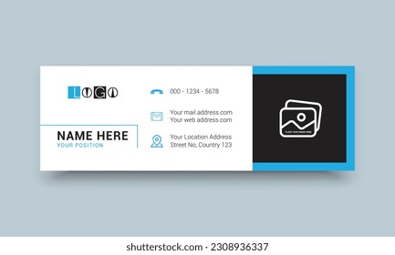 Email signature social web banner template