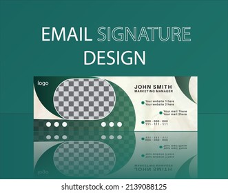 email signature template. abstract design.