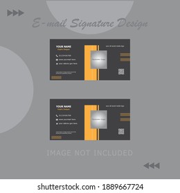 Email signature template, business card design template, Visiting for your company work, Modern horizontal identity Card , Modern email signature design template, Portrait and landscape orientation.