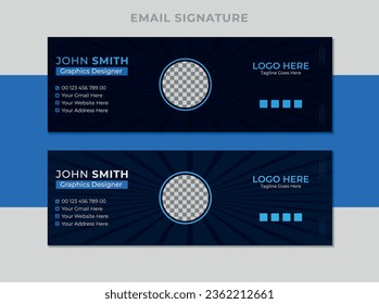Email signature template for business element design or  cover