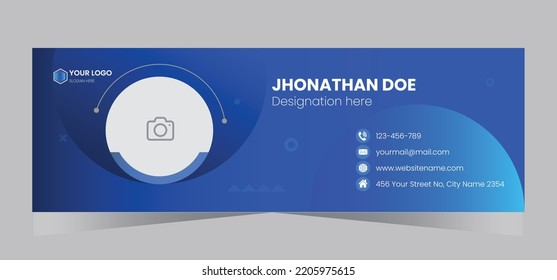 Email Signature Template Or Company Identity And Personal Social Media Cover Design