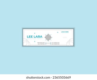 Email signature template or company identity and personal social media cover design