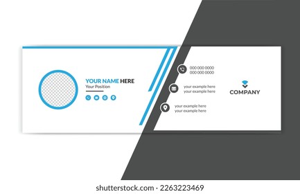 Email signature template. Corporate creative mail signature banner. email footer design template.