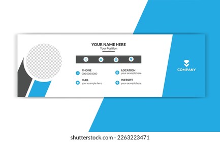 Email signature template. Corporate creative mail signature banner. email footer design template.